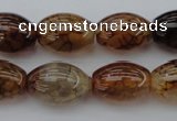 CAG1453 15.5 inches 13*18mm rice dragon veins agate beads