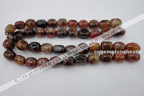 CAG1457 15.5 inches 13*18mm nuggets dragon veins agate beads