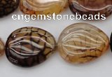 CAG1459 15.5 inches 18*25mm freeform dragon veins agate beads