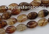 CAG1462 15.5 inches 8*12mm oval dragon veins agate beads