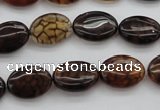 CAG1463 15.5 inches 10*14mm oval dragon veins agate beads