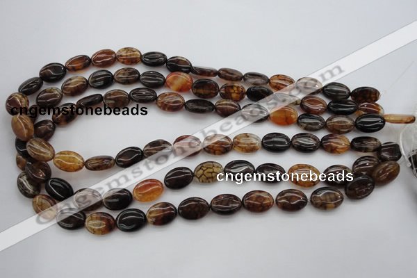 CAG1463 15.5 inches 10*14mm oval dragon veins agate beads