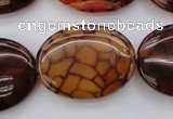 CAG1468 15.5 inches 22*30mm oval dragon veins agate beads