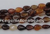 CAG1469 15.5 inches 6*8mm flat teardrop dragon veins agate beads