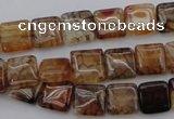 CAG1471 15.5 inches 10*10mm square dragon veins agate beads