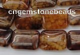 CAG1481 15.5 inches 13*18mm rectangle dragon veins agate beads