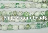 CAG1501 15.5 inches 6mm faceted round fire crackle agate beads