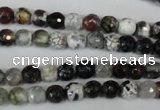 CAG1503 15.5 inches 6mm faceted round fire crackle agate beads