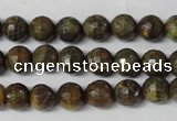 CAG1506 15.5 inches 8mm faceted round fire crackle agate beads