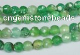 CAG1516 15.5 inches 8mm faceted round fire crackle agate beads