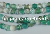 CAG1517 15.5 inches 8mm faceted round fire crackle agate beads