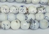 CAG1530 15.5 inches 10mm faceted round fire crackle agate beads