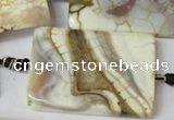 CAG1573 15.5 inches 30*40mm rectangle fire crackle agate beads