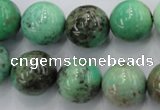 CAG1600 15.5 inches 16mm round green grass agate gemstone beads