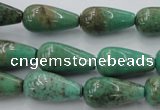 CAG1601 15.5 inches 10*20mm teardrop green grass agate gemstone beads