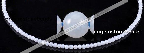 CAG162 Smooth round 4mm blue lace agate gemstone beads wholesale