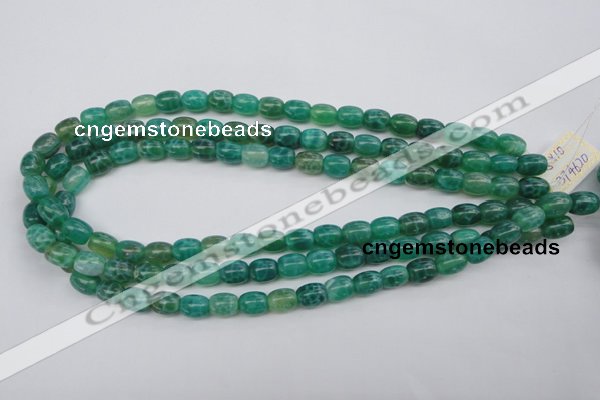 CAG1620 15.5 inches 8*10mm egg-shaped peafowl agate gemstone beads