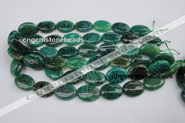 CAG1622 15.5 inches 18*25mm oval peafowl agate gemstone beads