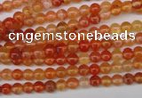 CAG1644 15.5 inches 4mm round red agate gemstone beads