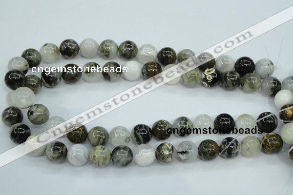 CAG1689 15.5 inches 14mm round ocean agate beads wholesale