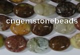 CAG1734 15.5 inches 10*14mm oval rainbow agate beads wholesale