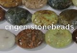 CAG1736 15.5 inches 15*20mm oval rainbow agate beads wholesale