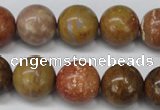 CAG1747 15.5 inches 16mm round golden agate beads wholesale