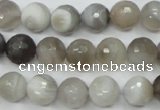 CAG1803 15.5 inches 10mm faceted round grey botswana agate beads