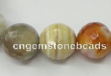 CAG1816 15.5 inches 16mm faceted round Chinese botswana agate beads