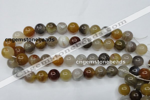 CAG1826 15.5 inches 16mm round Chinese botswana agate beads