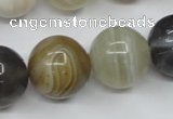 CAG1827 15.5 inches 18mm round Chinese botswana agate beads