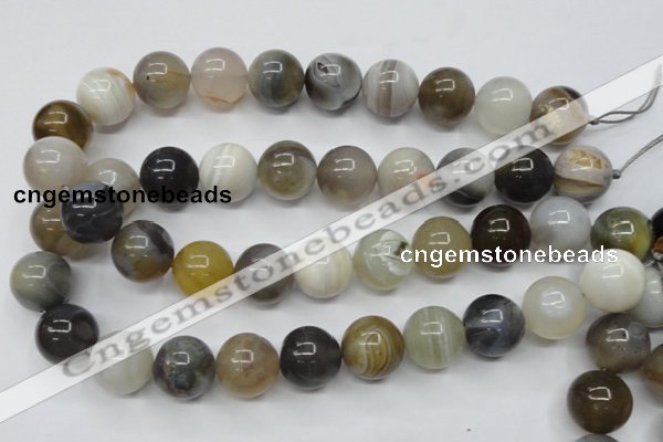 CAG1827 15.5 inches 18mm round Chinese botswana agate beads