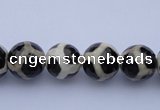 CAG1870 15.5 inches 6mm faceted round tibetan agate beads wholesale