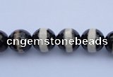 CAG1878 15.5 inches 6mm faceted round tibetan agate beads wholesale