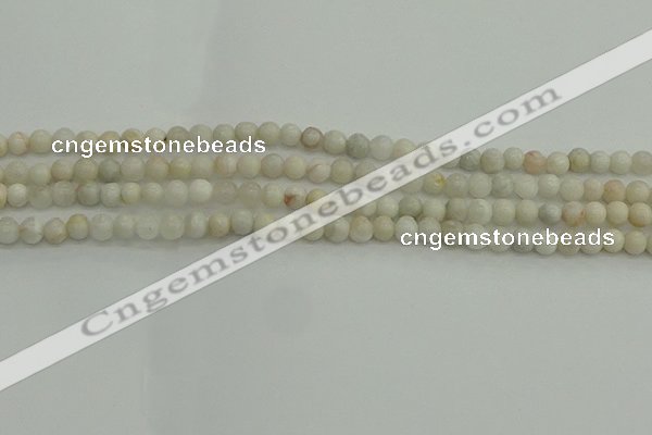 CAG1894 15.5 inches 4mm round grey agate beads wholesale