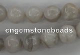 CAG1898 15.5 inches 12mm round grey agate beads wholesale