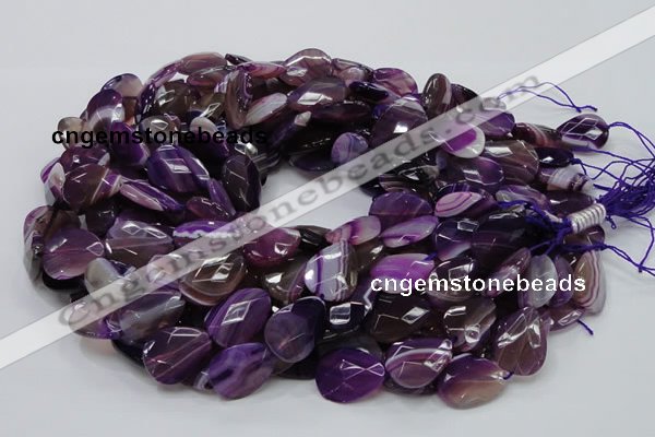 CAG206 15.5 inches 10*20mm faceted teardrop purple agate beads