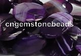CAG208 15.5 inches 18*25mm faceted oval purple agate gemstone beads