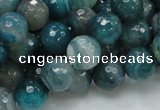 CAG215 15.5 inches 10mm faceted round blue agate gemstone beads