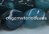 CAG221 15.5 inches 17*25mm twisted blue agate gemstone beads