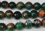 CAG2223 15.5 inches 10mm faceted round fire crackle agate beads