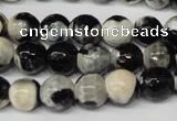 CAG2243 15.5 inches 10mm faceted round fire crackle agate beads