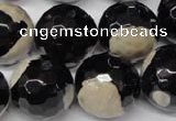 CAG2248 15.5 inches 20mm faceted round fire crackle agate beads