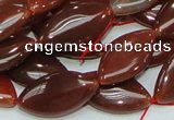 CAG226 15.5 inches 12*23mm marquise red agate gemstone beads