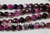 CAG2261 15.5 inches 6mm faceted round fire crackle agate beads