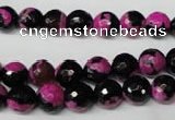 CAG2262 15.5 inches 8mm faceted round fire crackle agate beads