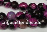 CAG2263 15.5 inches 10mm faceted round fire crackle agate beads