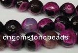 CAG2264 15.5 inches 12mm faceted round fire crackle agate beads