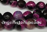 CAG2264 15.5 inches 12mm faceted round fire crackle agate beads