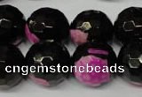 CAG2267 15.5 inches 18mm faceted round fire crackle agate beads